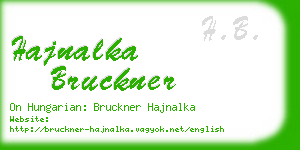 hajnalka bruckner business card